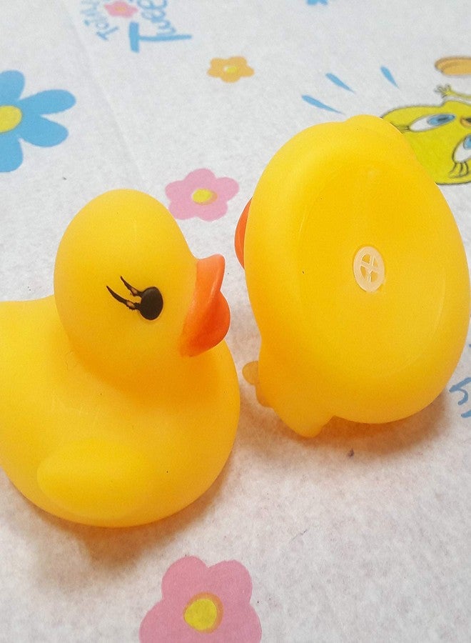 BOTIST Baby Loving Amazing Duck Family Bathing Rubber Toys for Baby Set Yellow Rubber Squeaky Lovely Floating Water Pool Tub Ducklings Toddler Toys with Chu Chu Sound (Pack of 4) - Image 3